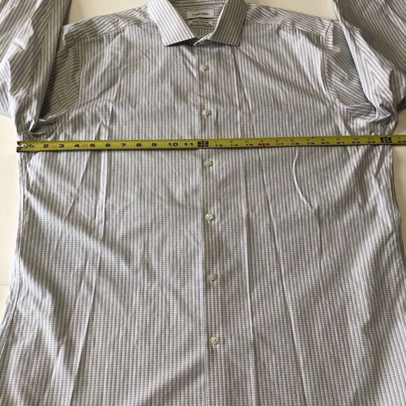 Calvin Klein Men's Infinite Non-Iron Slim Fit Stretch Collar Size 17 34/35 XL - Picture 4 of 14